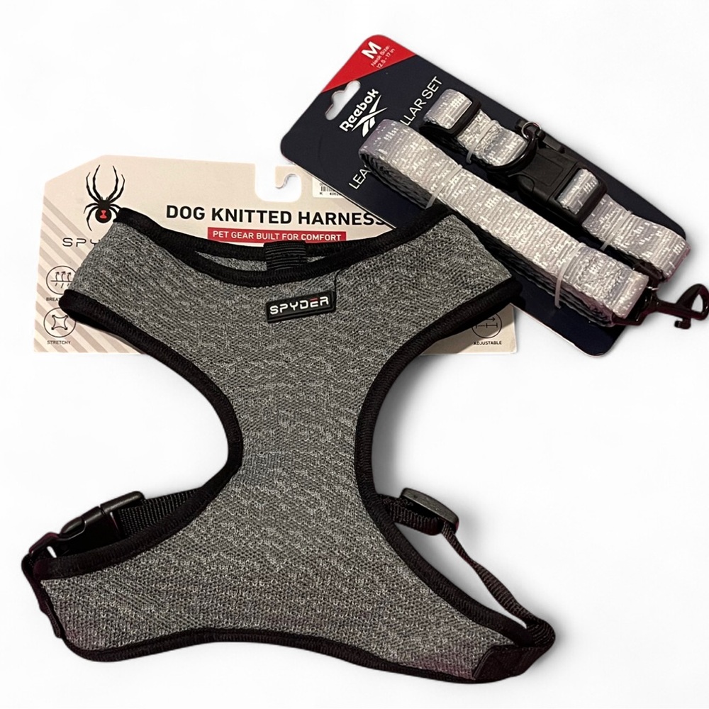 Spyder Black and Gray Dog Harness